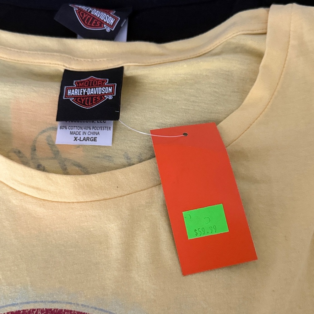 Two brand new Harley Davidson shirts, one black one yellow both extra large NWT - Picture 5 of 5